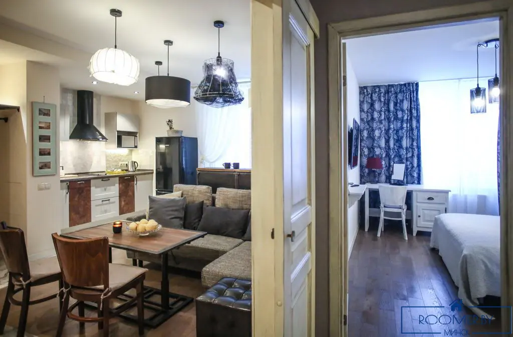 Квартира на сутки в Минске возле метро Немига гостиная