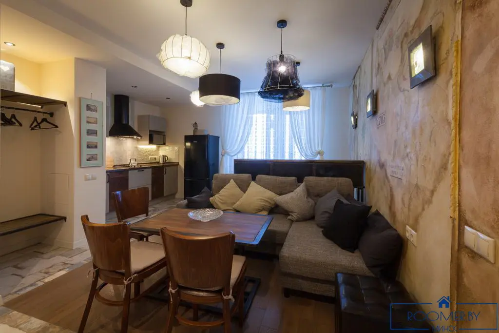 Квартира на сутки в Минске возле метро Немига гостиная