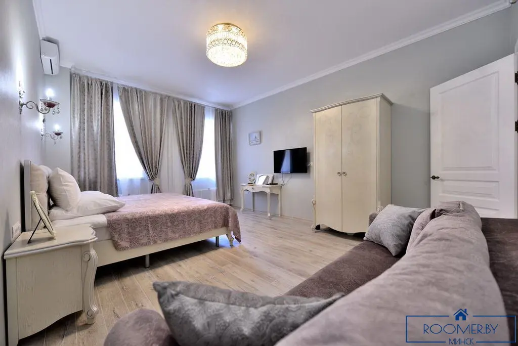 Квартира на сутки в Минске на улице Скрыганова, 4А спальня