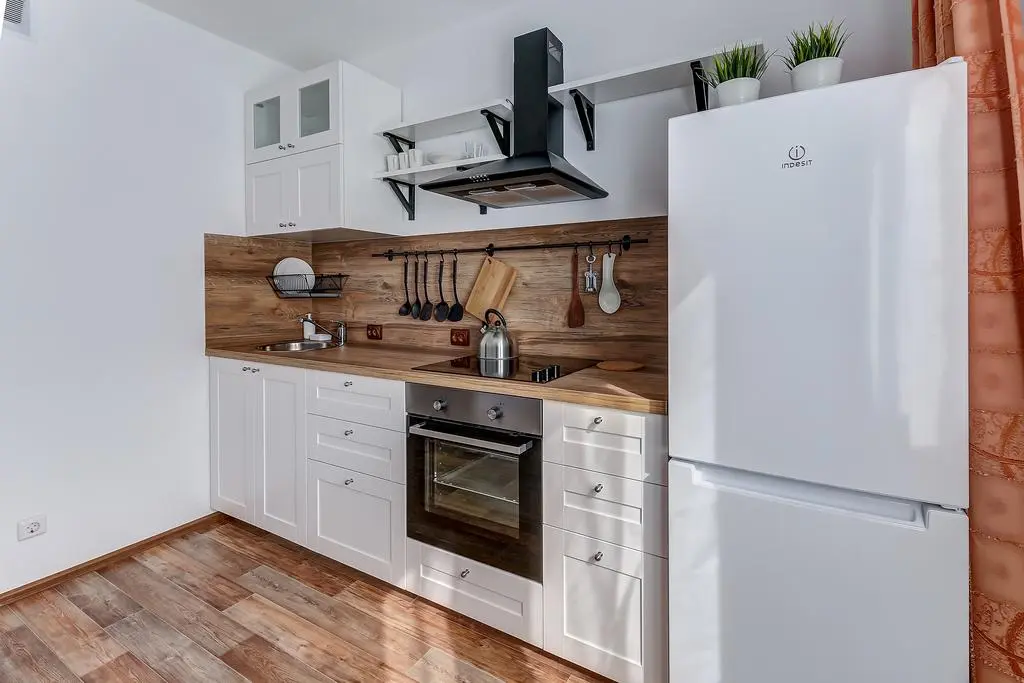 Однокомнатная квартира на сутки в Минске Воронянского, 7 кухня