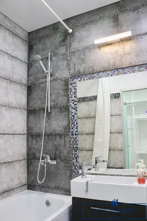 Однокомнатная квартира в Минске на проспекте Независимости ванна