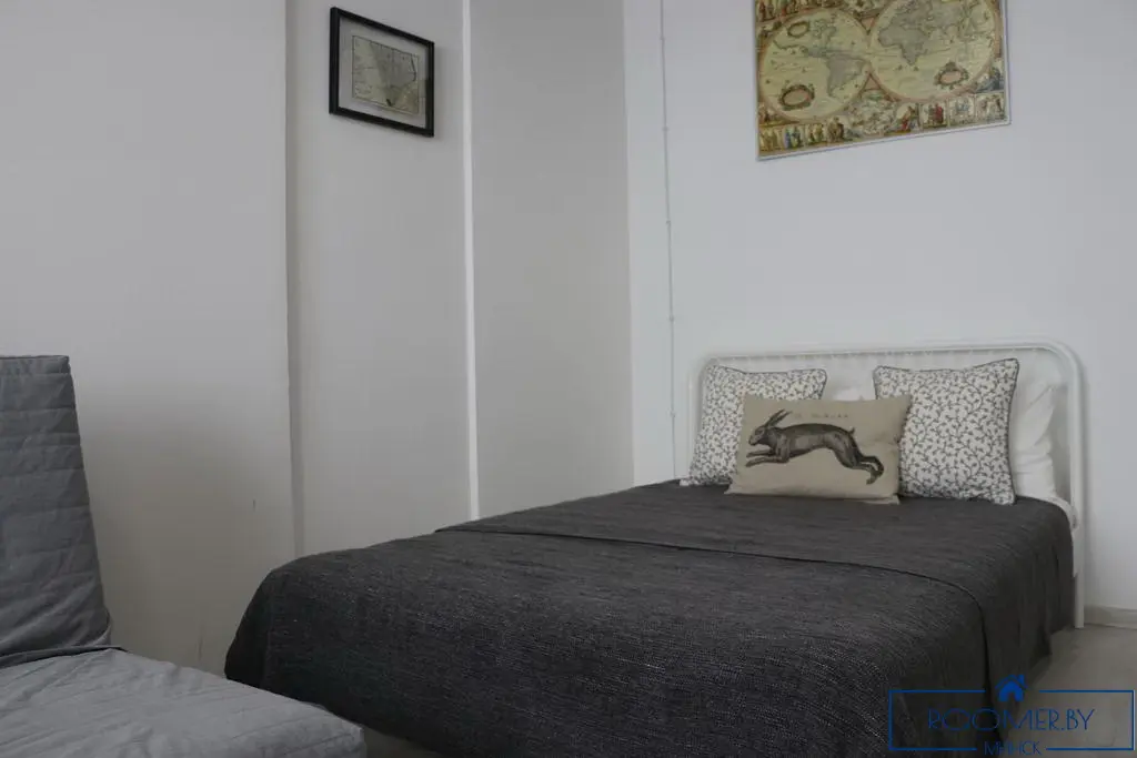 Однокомнатная квартира в Минске на проспекте Независимости спальня