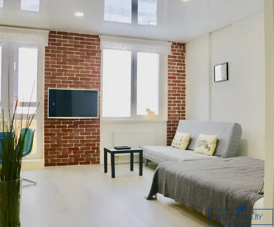 Однокомнатная квартира в Минске на проспекте Независимости спальня