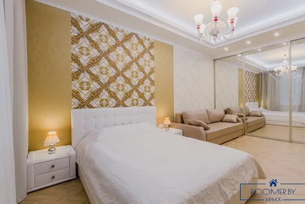 Квартира на сутки в Минске возле метро Немига спальня