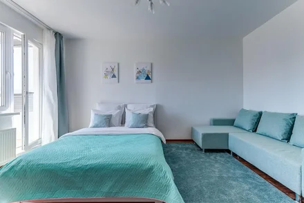 Однокомнатная квартира на сутки в Минске Воронянского, 7 спальня